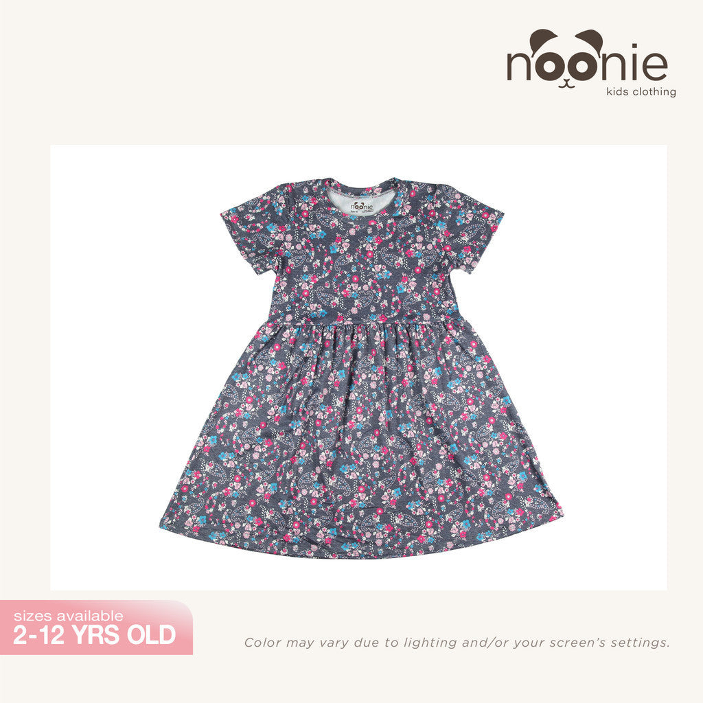 Noonie - Girls T-shirt Dress (2-12Y) - Kids Outfit for Girls - Midi Party Comfortable Stretchable