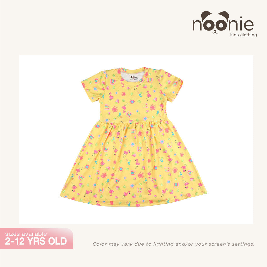 Noonie - Girls T-shirt Dress (2-12Y) - Kids Outfit for Girls - Midi Party Comfortable Stretchable