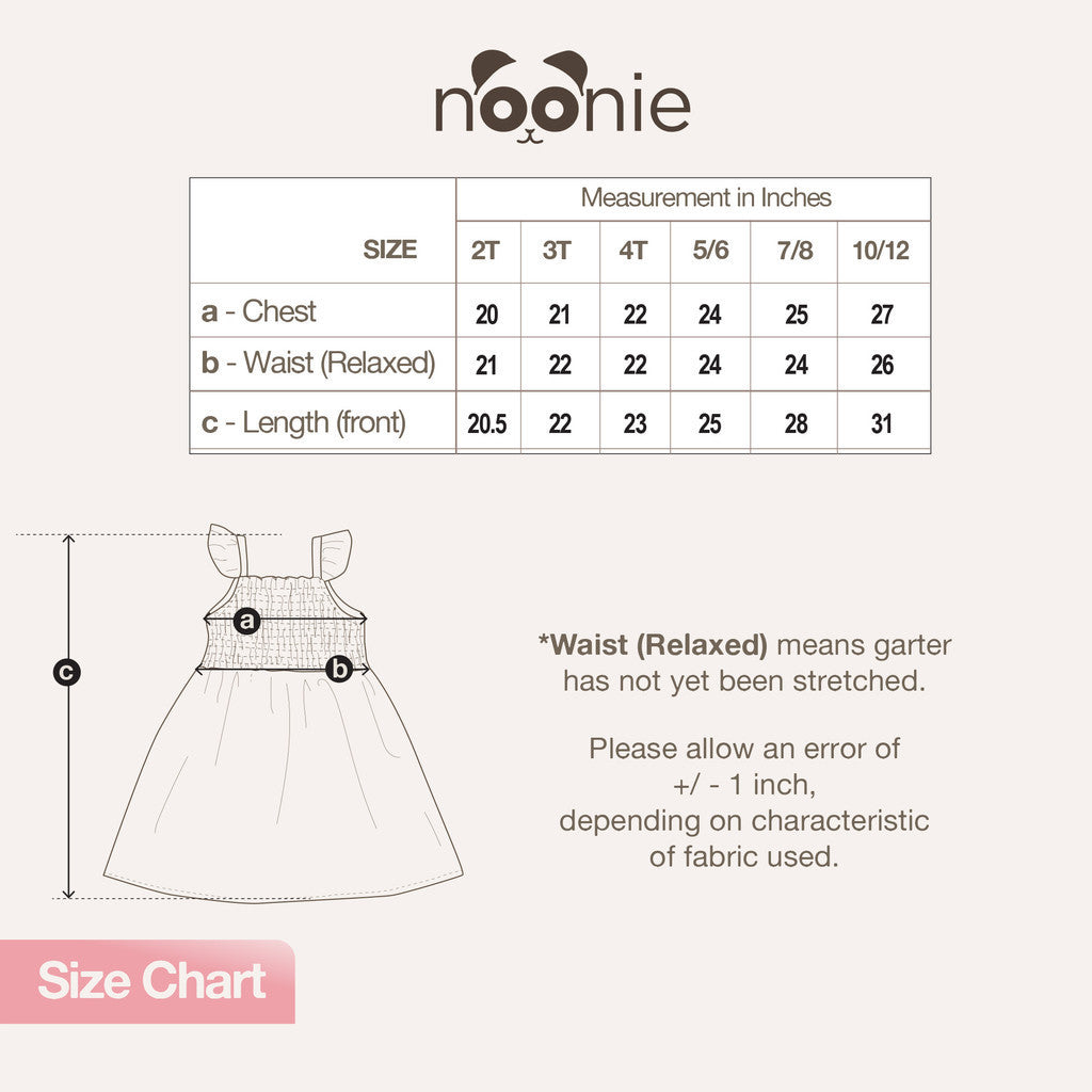 Noonie - Girls Dress (2-12Y) - Cotton Smocked Dress- Seersucker - Kids Outfit for Girls