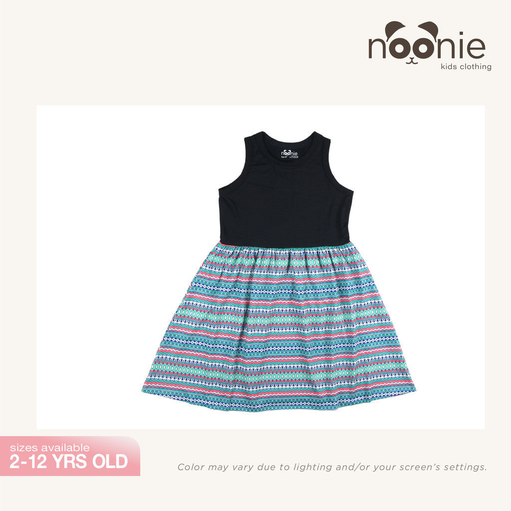 Noonie - Girls Combo Dress (2-12Y) - Kids Outfit for Girls - Sleeveless Colorful Party Stretchable