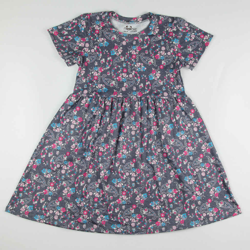 Noonie - Girls T-shirt Dress (2-12Y) - Kids Outfit for Girls - Midi Party Comfortable Stretchable