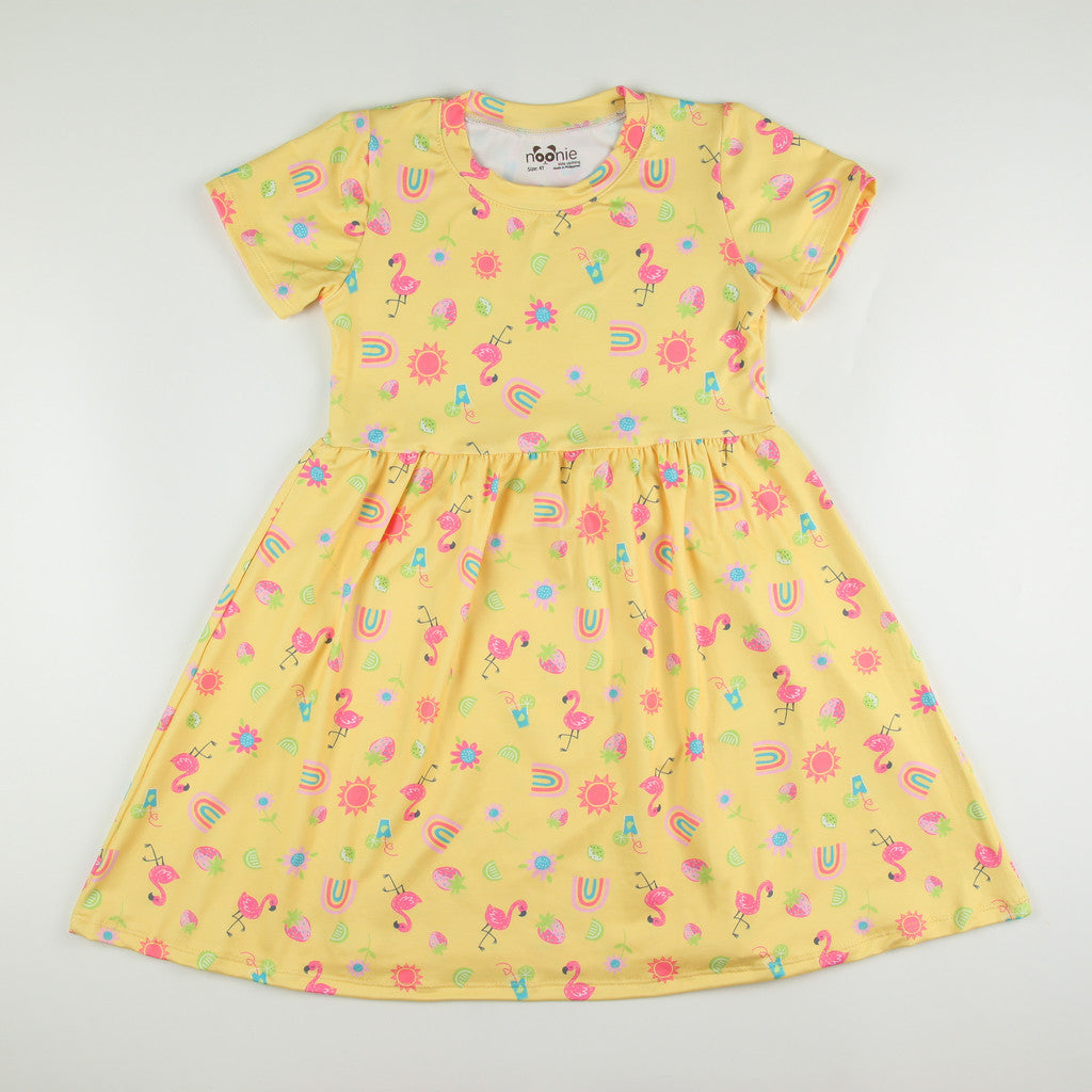 Noonie - Girls T-shirt Dress (2-12Y) - Kids Outfit for Girls - Midi Party Comfortable Stretchable