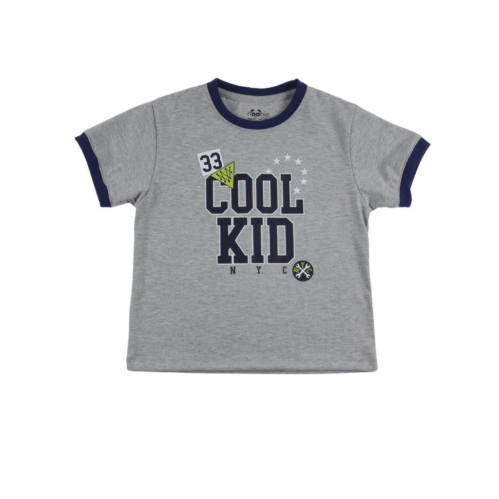 Noonie - Boys Tops (3-16yo) - Cotton Ringer T-Shirt with Graphic Print