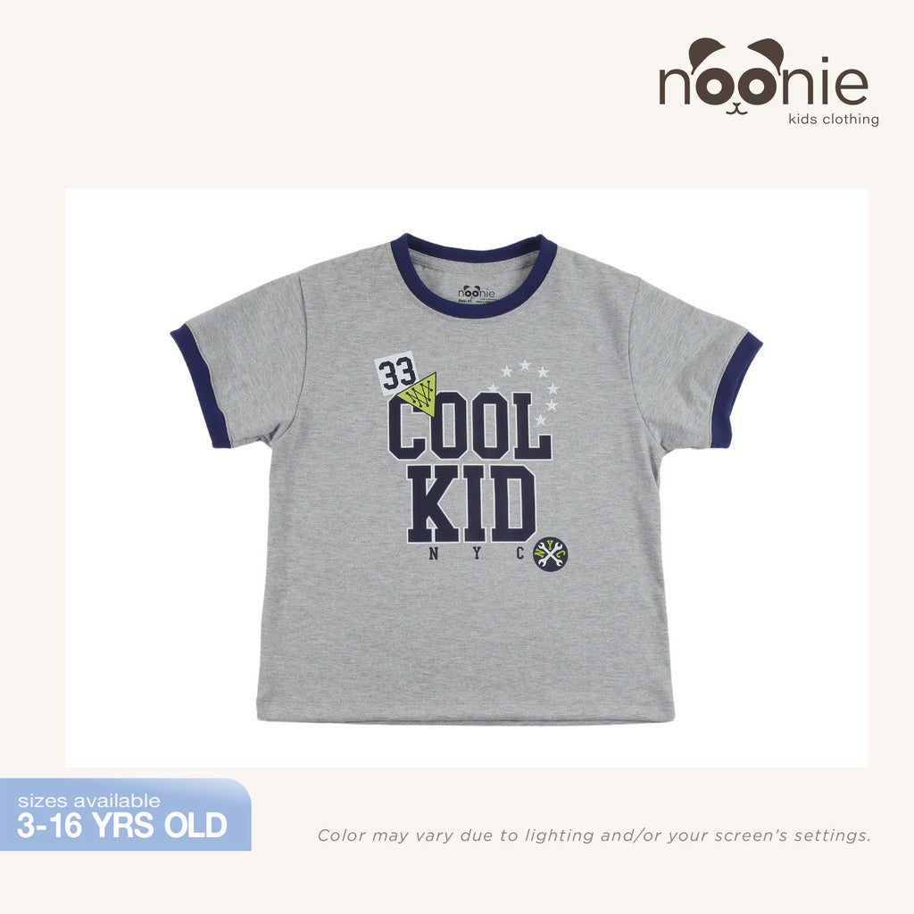 Noonie - Boys Tops (3-16yo) - Cotton Ringer T-Shirt with Graphic Print