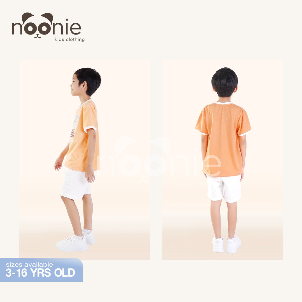 Noonie - Boys Tops (3-16yo) - Cotton Ringer T-Shirt with Graphic Print