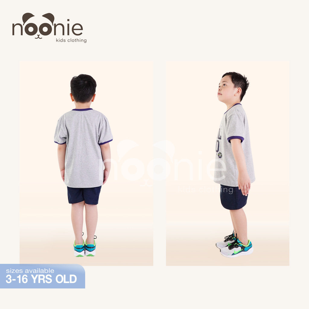Noonie - Boys Tops (3-16yo) - Cotton Ringer T-Shirt with Graphic Print