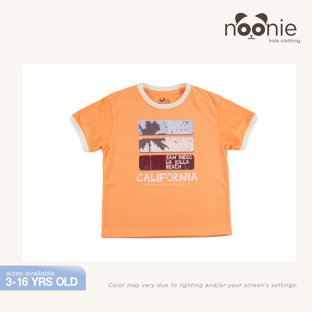 Noonie - Boys Tops (3-16yo) - Cotton Ringer T-Shirt with Graphic Print