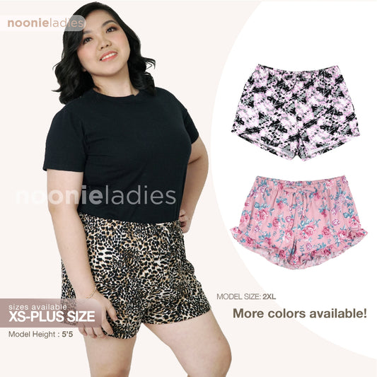 < Clearance >Noonie Ladies Shorts- 26"-52" Waistline ( S - 3XL Plus Size) - Candy Ruffles