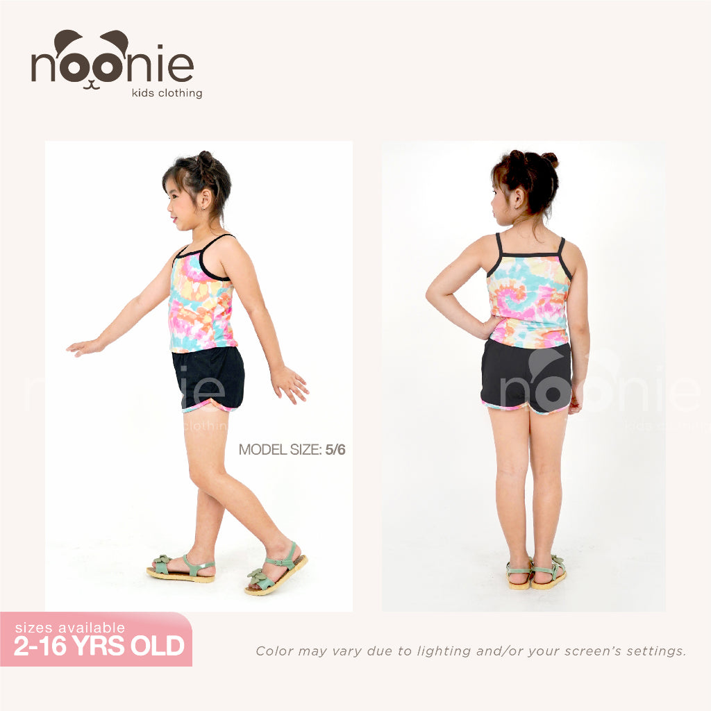 < Clearance >Noonie - Girls Terno (2-16Y)- Stretchable Cami Sando Tank & Dolphin Shorts Set