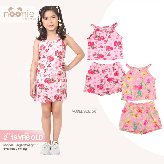 < Clearance >Noonie- Girls Set (2-8Y)- Halter & Skort / Skirt / Shorts- Terno Outfit for Kids