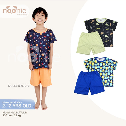 Noonie - Boys Terno (2-12Y)- T Shirt & Shorts Kids Set - Terno for Kids Boy - Quality Comfortable