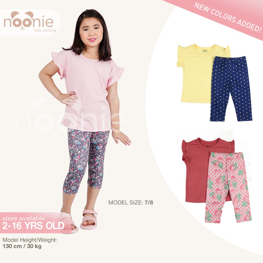 Noonie - Girls Terno (2-16Y) - Sleepwear Blouse & Tokong - Terno Outfit for Kids Girl - Stretchable