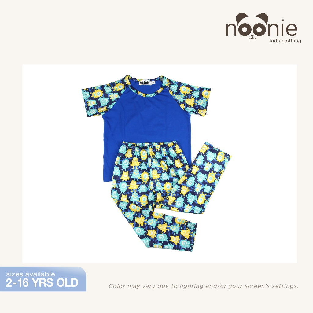 Noonie- Boys Terno (2-12Y) - Cotton Raglan and Pajama Set (unisex) - Terno for kids boy - Quality