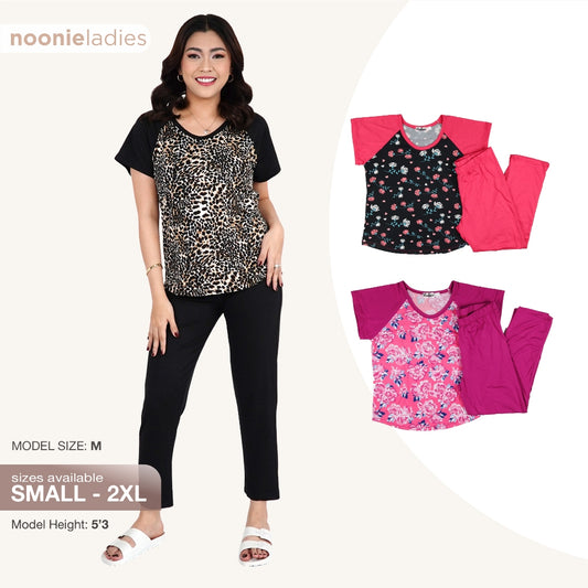 < Clearance >Noonie- Ladies Terno (S-3XL) - Sleepwear for Women - Stretchable Pajama Set