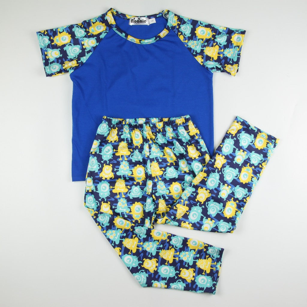 Noonie- Boys Terno (2-12Y) - Cotton Raglan and Pajama Set (unisex) - Terno for kids boy - Quality