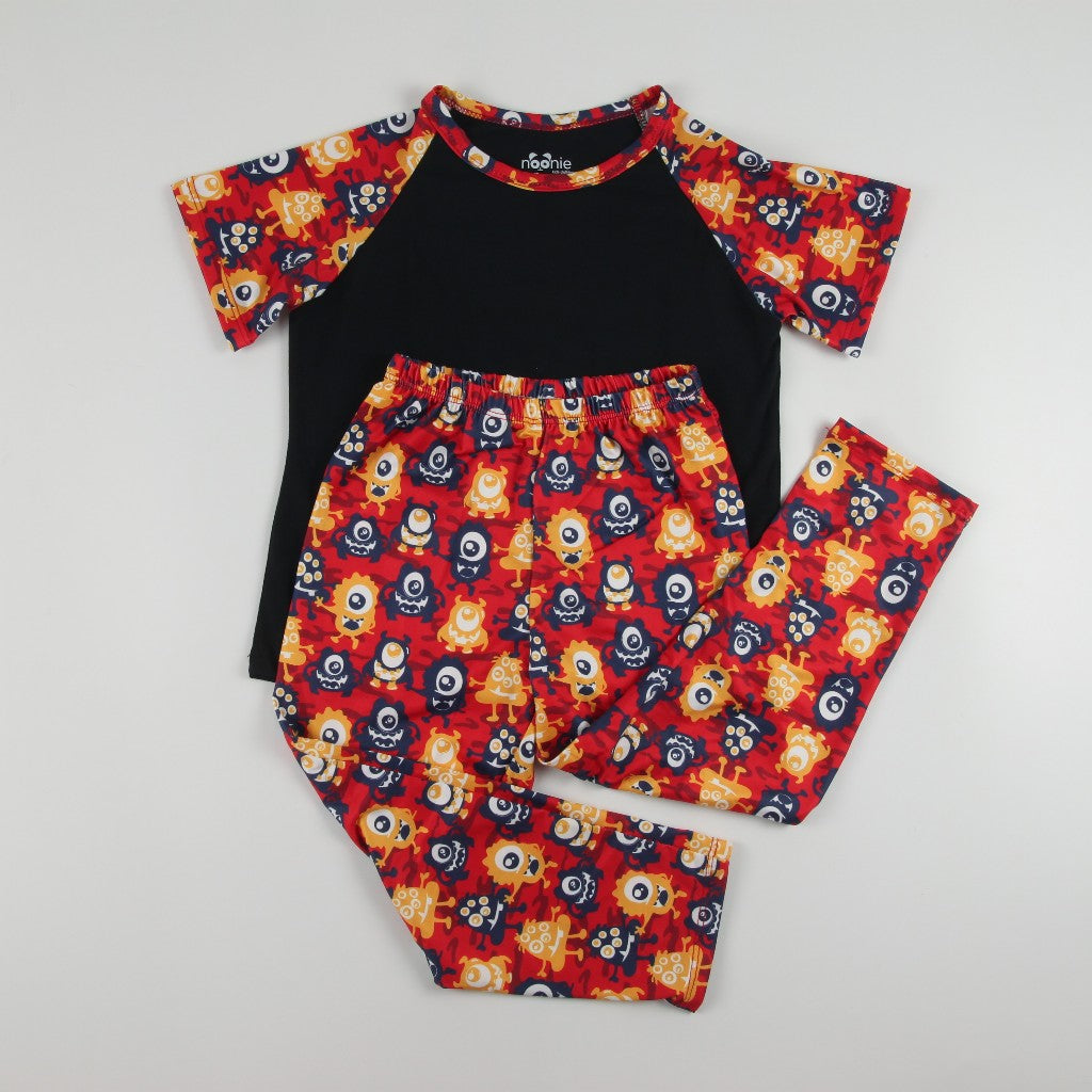 Noonie- Boys Terno (2-12Y) - Cotton Raglan and Pajama Set (unisex) - Terno for kids boy - Quality