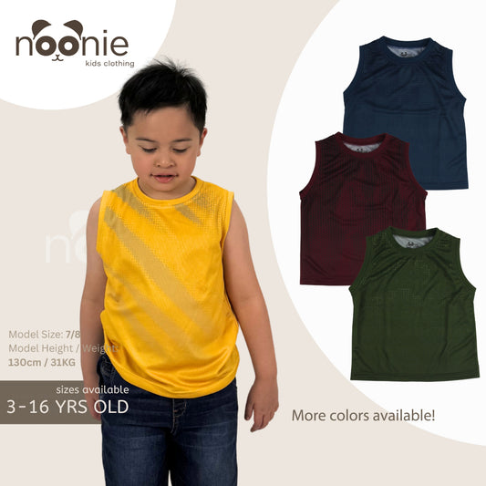 Noonie - Boys Tops - Dri-Fit Sando Sleeveless Shirt - Athletic Sporty Tops