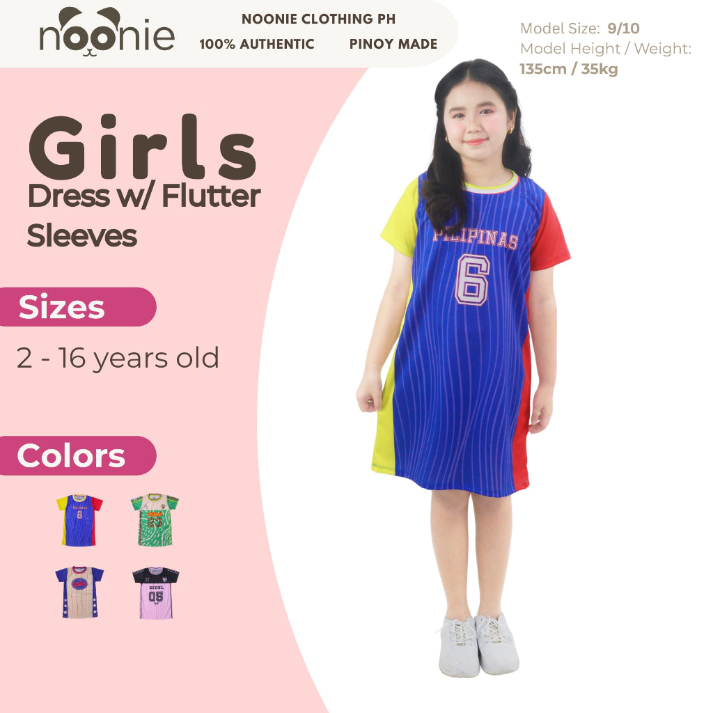 Noonie- Girls Dress (4-16Y) - Sporty T-Shirt Dress Jersey Drifit Mini Skirt
